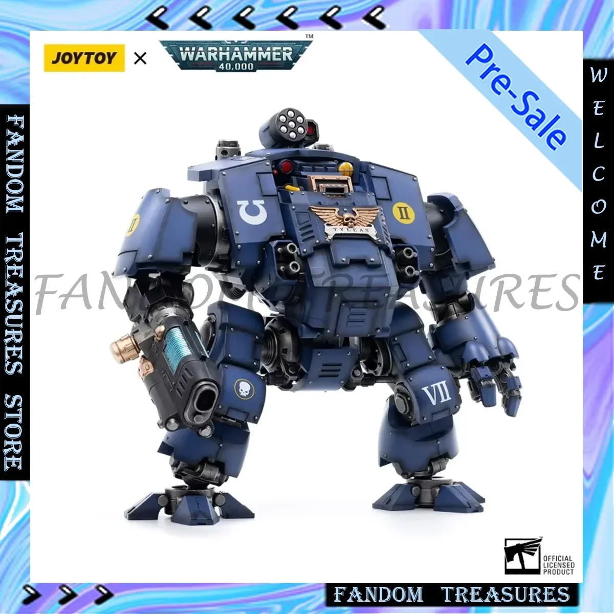 JOYTOY Warhammer 40k 1/18 Action Figures Mecha Ultramarines Redeemer Dreadnought Thales Brothers Dreadnought Tyleas Model Toys