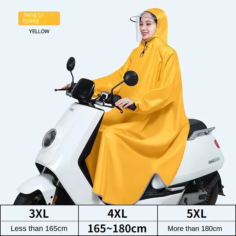 Motorcycle Raincoat with Oxford Sleeves Modern and Simple - Single-Piece Fashionable Raincoat for Electric Bikes and Motorcycles