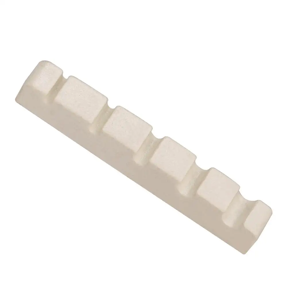 Electric Bass Accessory 5 String Slotted Plastic Bridge Nut for Replacing Bass Guitar Neck Nuts view 3