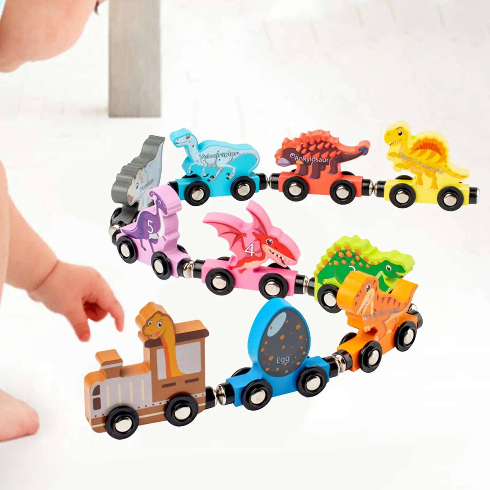 

Stacking Train Fine Motor Skills Toy Kids Toy Wooden Train Toys Set Montessori Building Blocks Toy Train for Boys Girls Children