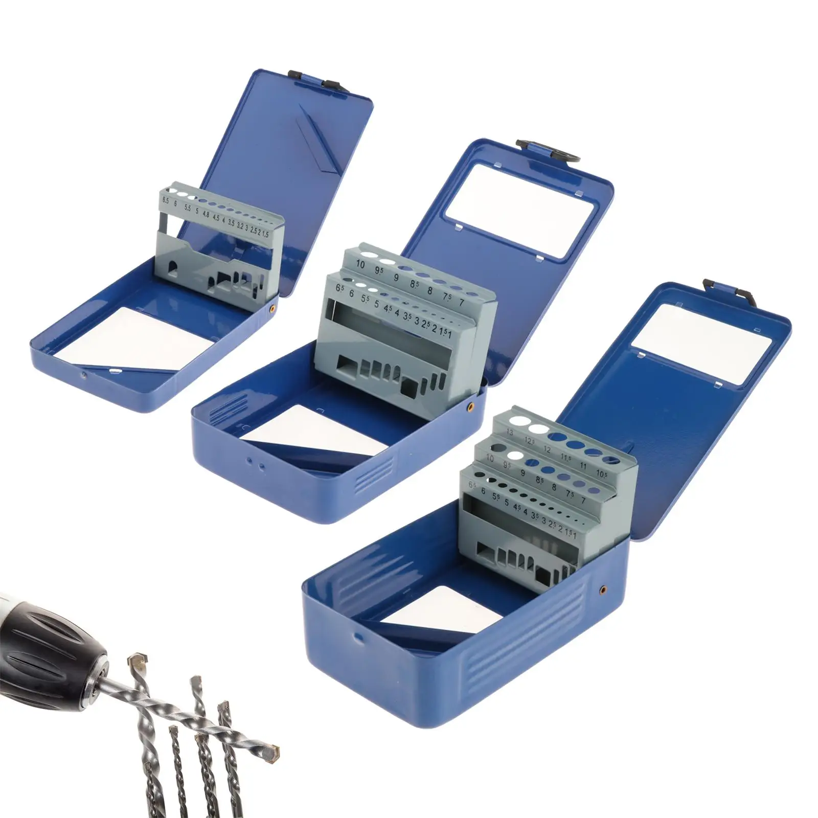 

Twist Drill Case Portable Index Storage Box for Metalworking Home Carpentry