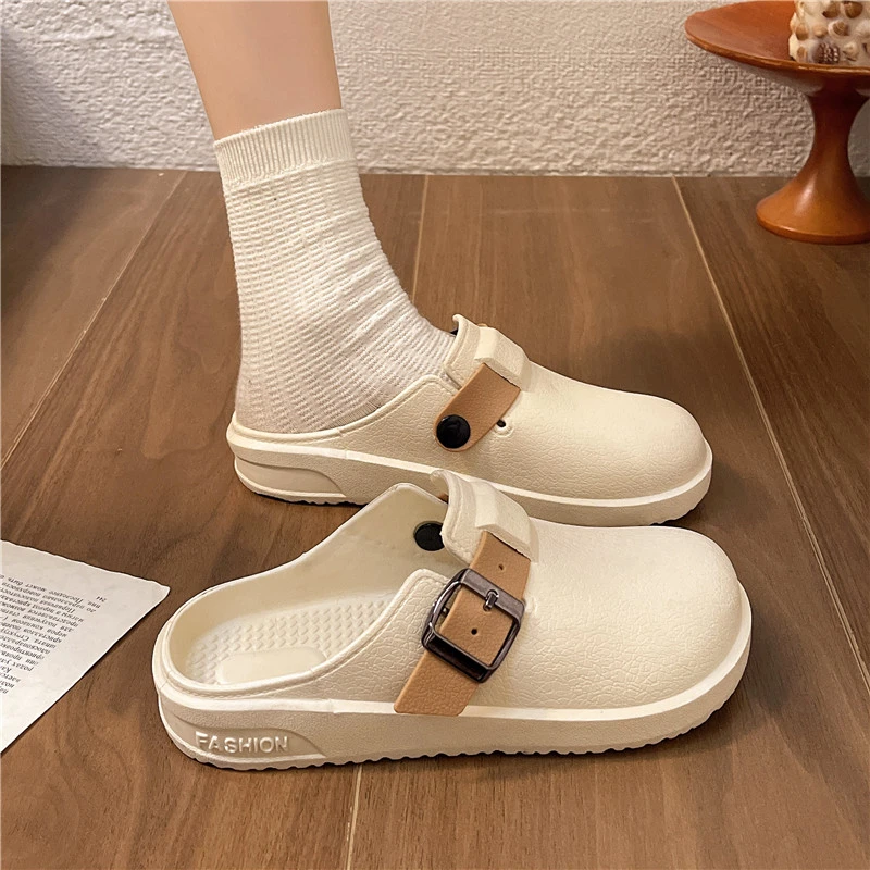 

Весенне-летняя верхняя одежда 2022, нескользящая новая сумка с мягкой подошвой, полутапочки, сандалии, женская обувь для медсестры, ленивая обувь