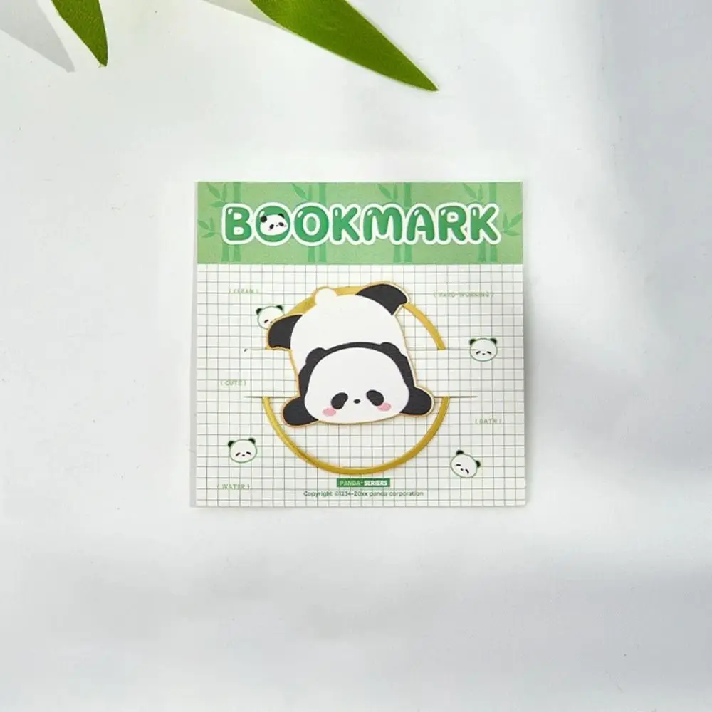 4Pcs Learn Supplies Kawaii Panda Brass Bookmark Cute Creative Chinese Style Bookmark Classical Book Page Clip Stationery