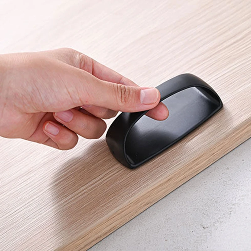 50JC Self Adhesive Door Handle Modern Cupboard Kitchen Cabinet Wardrobe Door Knob Drawer Handles Effort-saving Door Pull