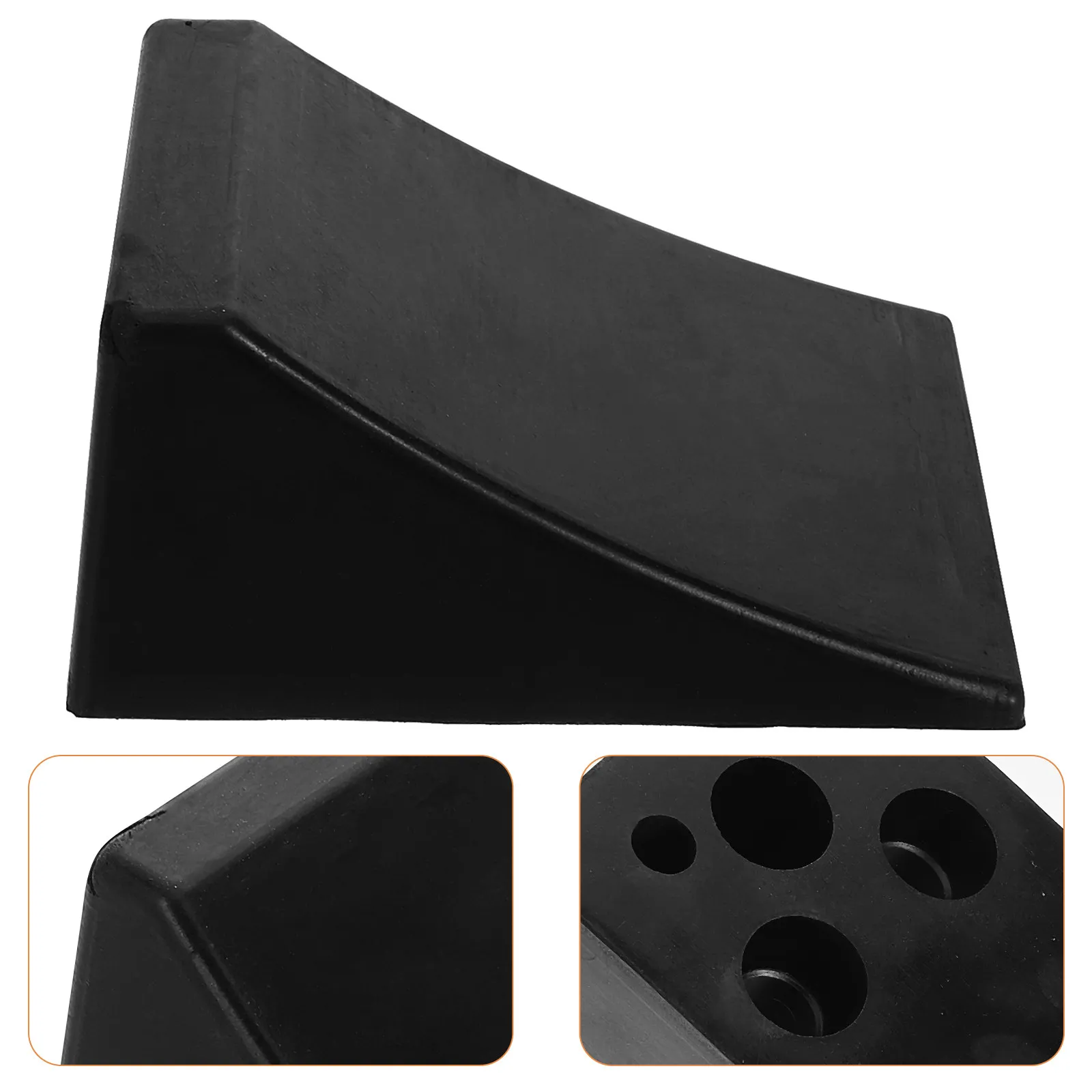 Sturdy Rubber Wheel Chock for Cars Trucks Rv Trailers - Non-Slip Tire Block Compact Garage Parking Stopper for Slopes Driveways