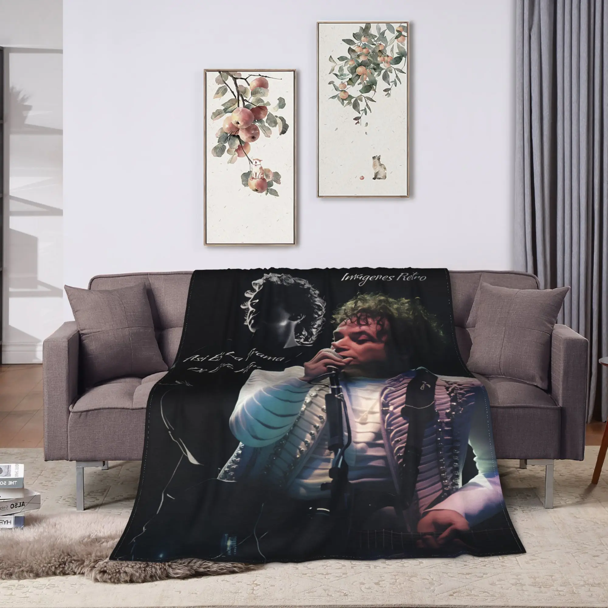 Warm BlanketGirls Boys Decorative Gustavo Cerati Argentine Singer  Bedding Throws Flannel Bedspread For Couch Chair Sofa Cover