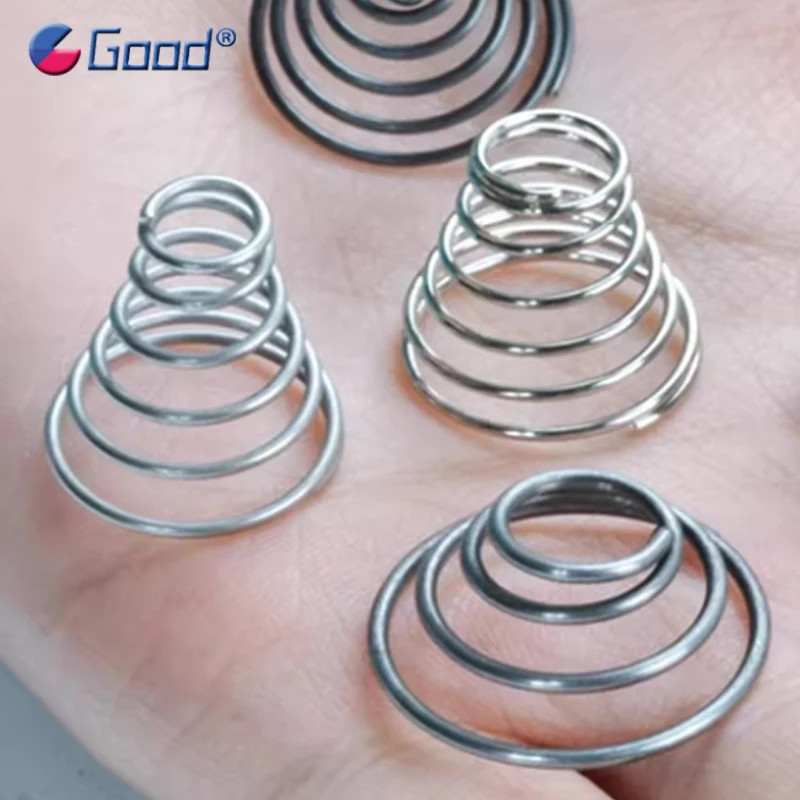  304 Stainless Steel Tower Spring Wire Dia 0.4~2mm Conical Compression Springs