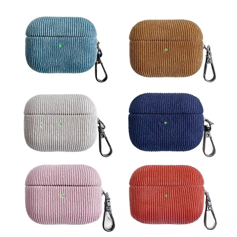 

New Corduroy AirpodsPro2 Wireless Bluetooth Headset Cover PU Leathe for Apple 3rd Generation Protective Case