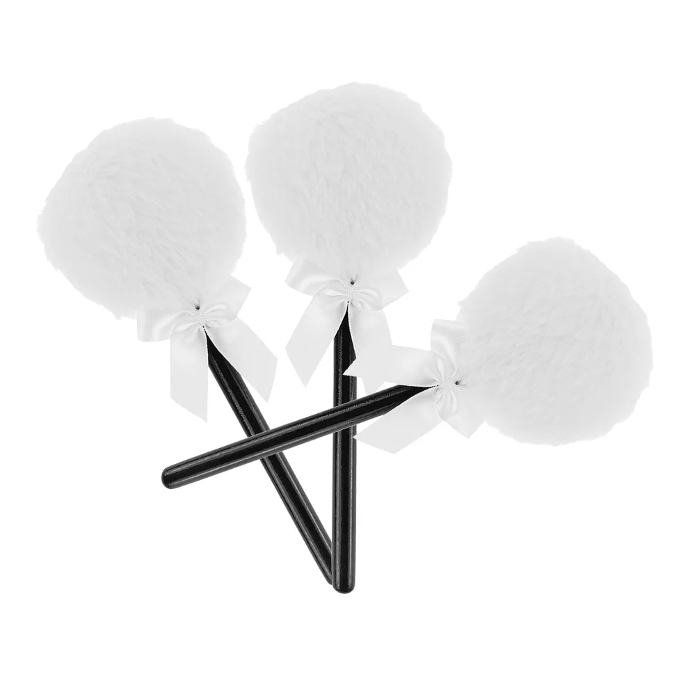 

3Pcs Soft Long Hair Powder Puff Bowknot Makeup Puff Body Face Loose Pressed Powder Women Makeup Tools Blush Brush for Women