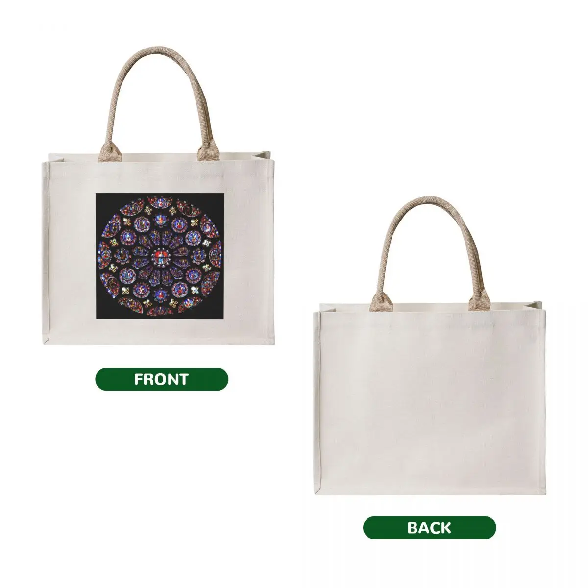 Rose Windows of the Chartres Cathedral Tote Bag Beach bag tote bag Fabric