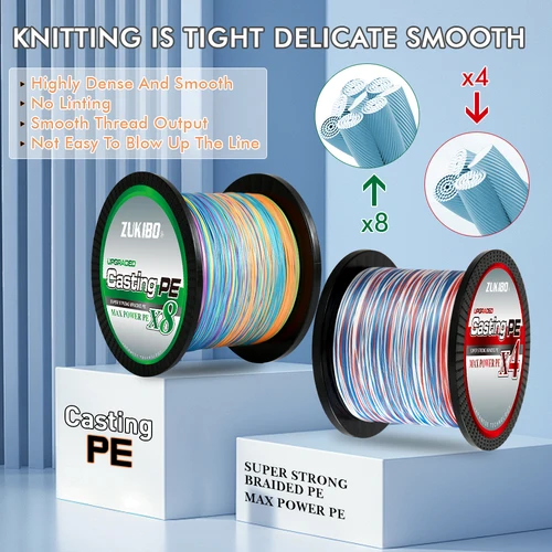 Imagen 2 del producto Pesca accesorios pesca accesorios mar accesorios de pesca accesorios pesca herramientas de pesca carpfishing Sedal de Pesca de 500M 2000M, 8 hilos, 4 hilos, trenzado, 18-88lb, multifilamento suave, superduradero