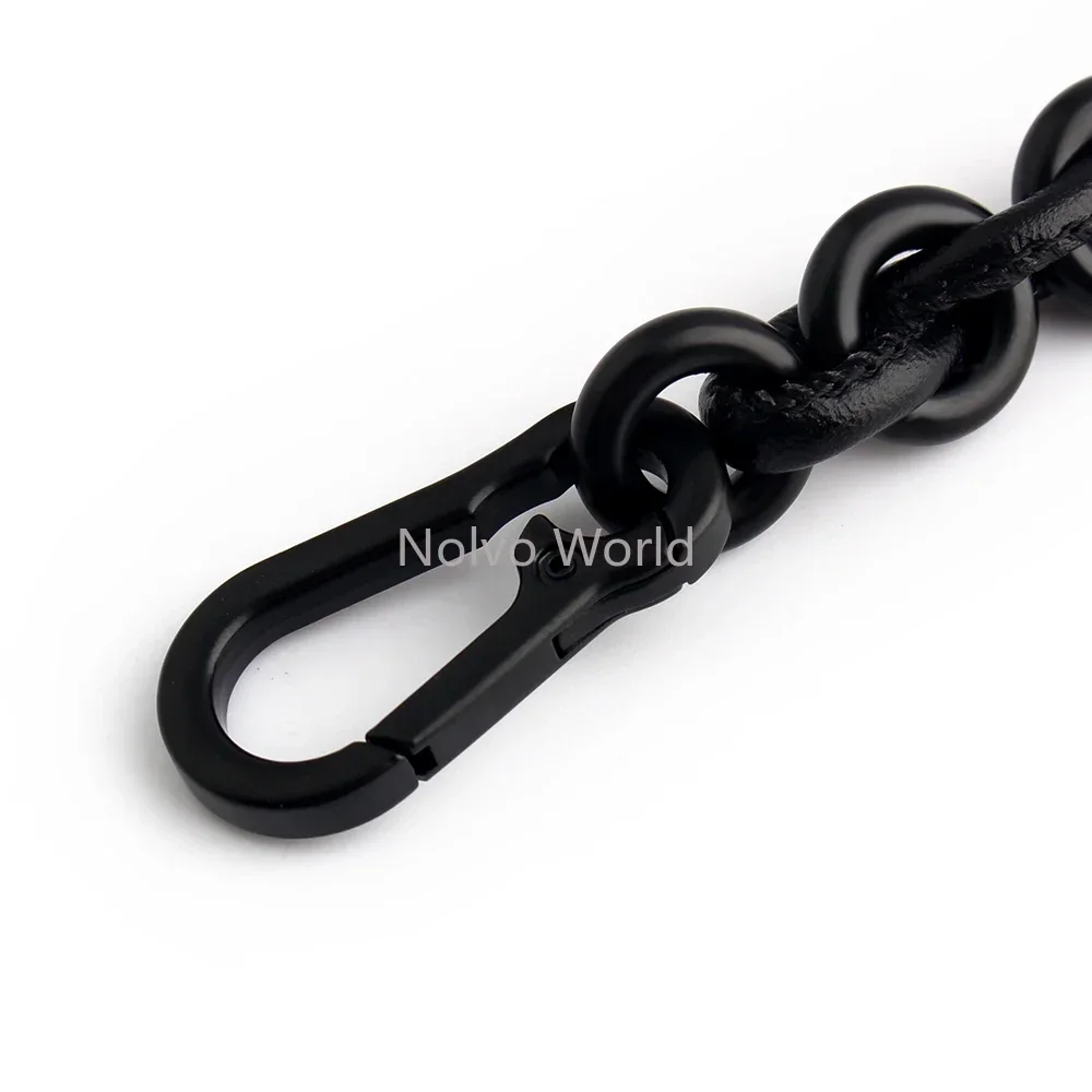 1/4/8PCS Black Length:62cm Acrylic Leather Chain For Versatile Handbag Underarm Bags Strap DIY Purse Handle Replace Accessories
