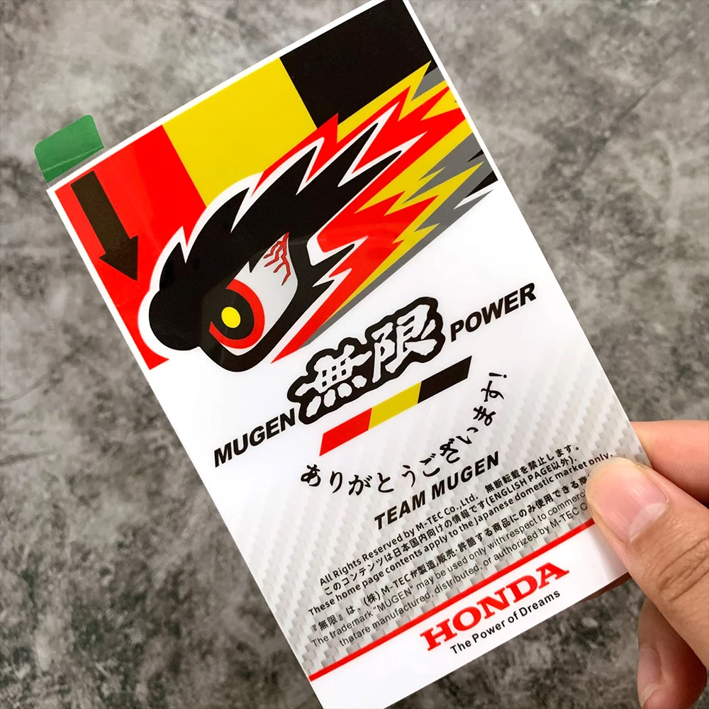 Car Windshield Electrostatic Stickers Japanese Modified JDM Decal for HKS MUGEN Fujiwara Spoon 1Pcs