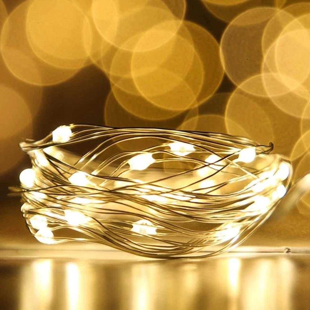 10/20/50 Pack Fairy Lights Battery Operated LED String Light for Wedding Bedroom Festival Decor