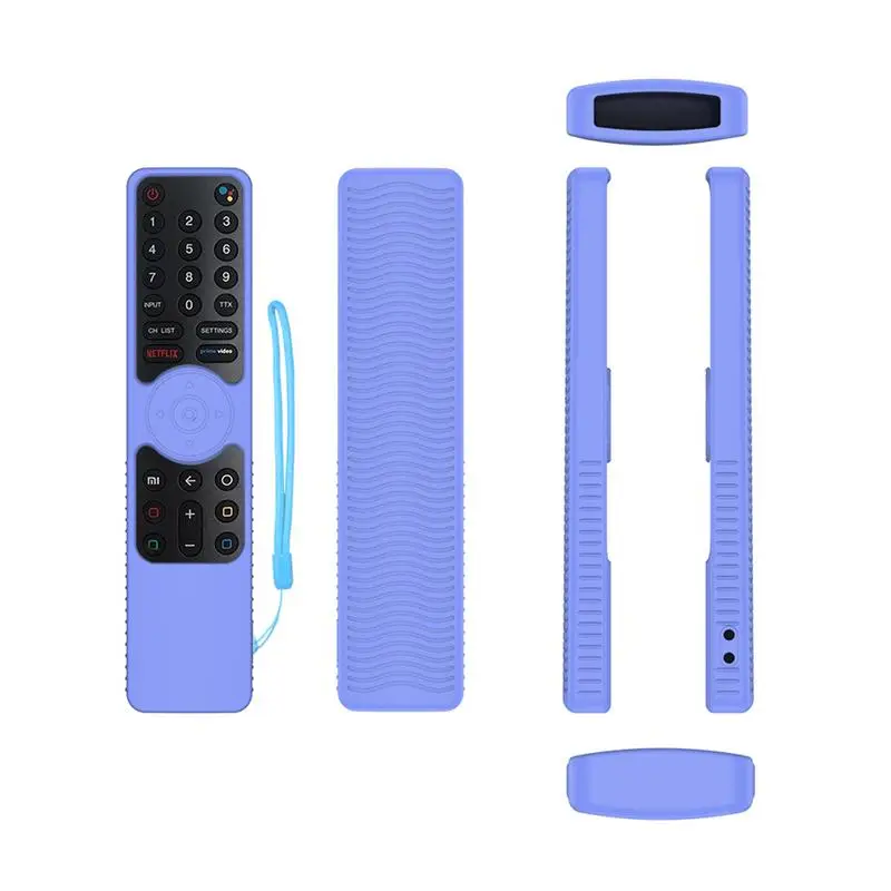 Remote Control Case For 4S XMRM-010 X10 Smart TV Remote Cover Silicone Protective Covers Protector With Anti-lost Lanyard