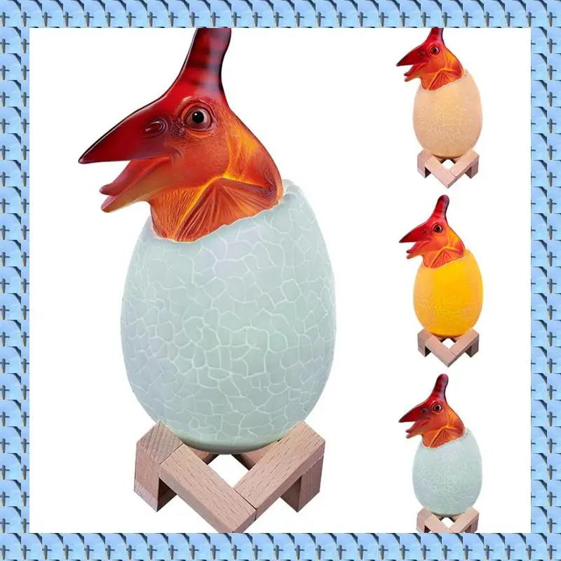 

NOCM 3D Night Light Pterosaur Egg Desk Lamp 3 Color Touch Cartoon Table Lamps Home Decor For Kid Birthday Gift Easy To Use