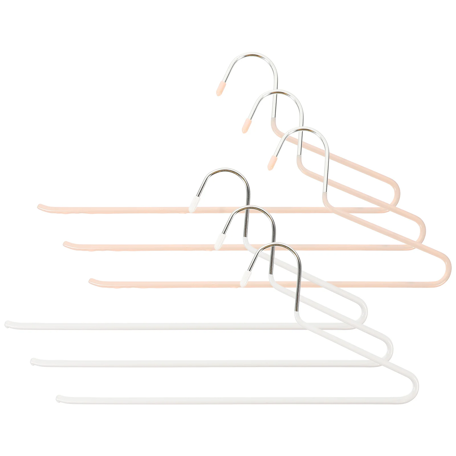 

6Pcs Pants Hangers Open Ended Multipurpose Trousers Racks Non-Slip Plastic Dry Wet Dual Use Wardrobe Organizers for Jeans Pants