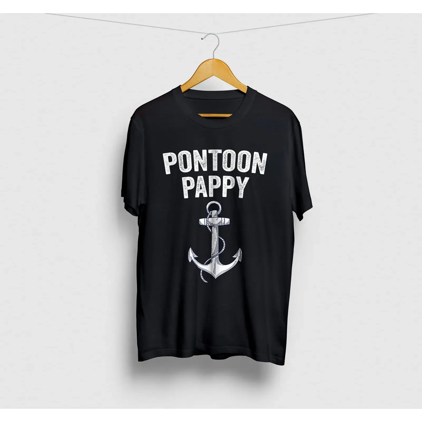 Pontoon Pappy Captain T Shirt Sailing Boating Boat s  vintage Washed Top For Everyday Wear designer clothes fashion Stylish