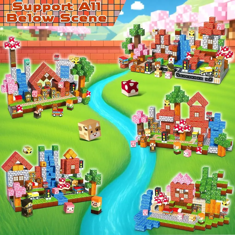 Set di blocchi magnetici per bambini 4-12, magneti impilabili creativi per ragazzi e ragazze, regalo ideale per dai 3 anni in su