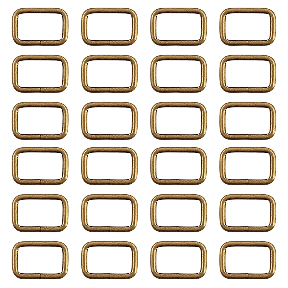 20Pcs Metal Rectangular Buckle Slip Ring for DIY Straps