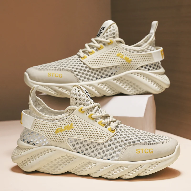 Zapatillas de deporte informales de secado rápido para hombre, Sandalias planas de playa, suaves y cómodas, resistentes al desgaste, transpirables
