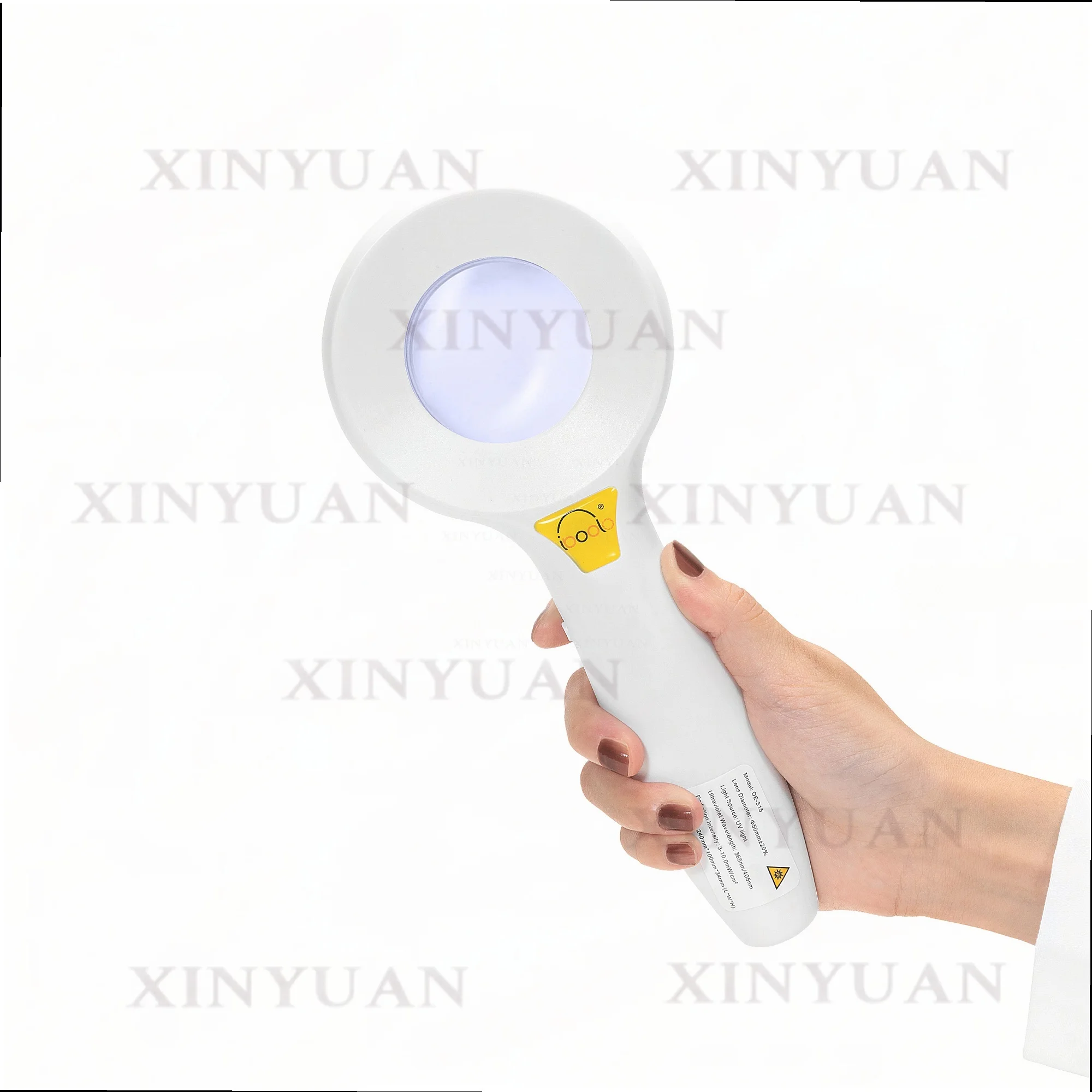 365nm 405nm UV Modes 4.5x Magnification Full Glass Electric Handheld Woods Lamp 2 Year Warranty