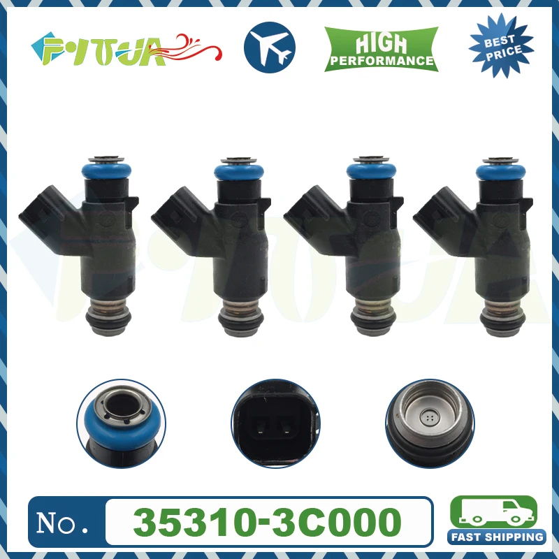 

4pcs Fuel injector 35310-3C000 For 2006-2010 Hyundai Sonata 3.3L 3.8L V6 For Kia Amanti Optima Sedona Sorento