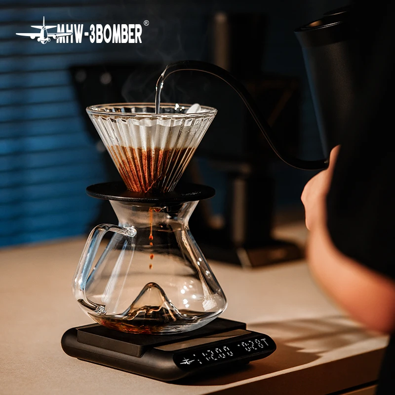 

MHW-3BOMBER Mountain Sharing Coffee Pot 600ml/360ml Gift Glass Milk Mugs Antioxidant Corrosion Resistance Multiple Colors Flavor