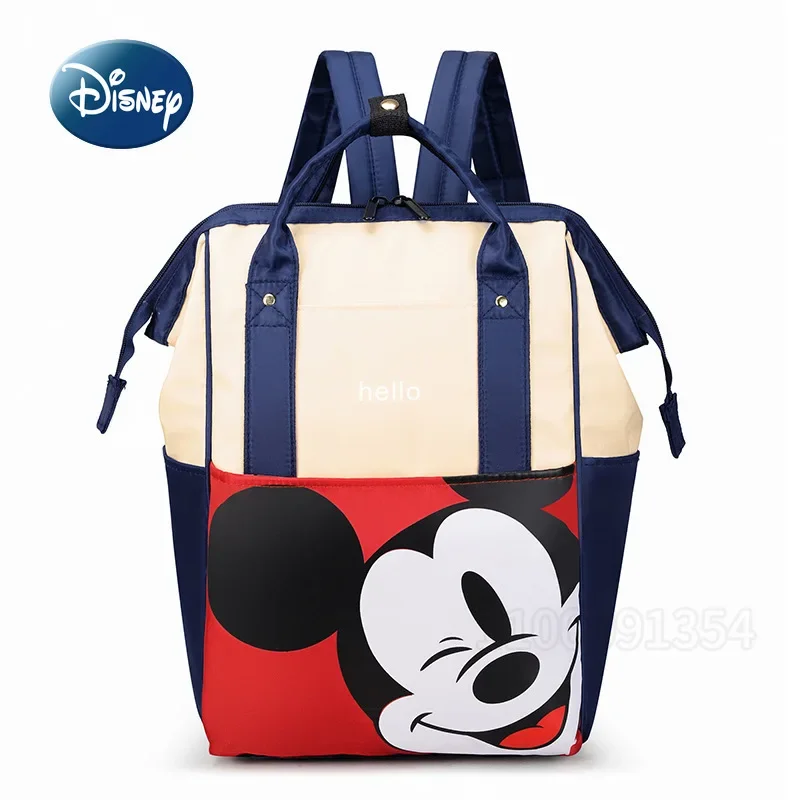 Disney Mickey New Diaper Bag Backpack Luxury Brand Fashion Trend Baby Bag Cartoon Cute Baby Diaper Bag Backpack Large Capacity