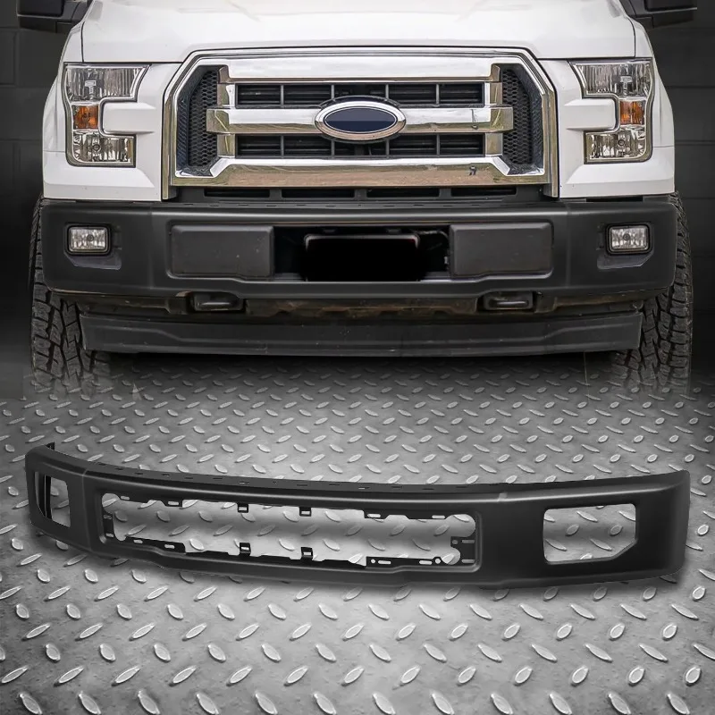 

US For 15-17 Ford F150 OE Style Black Front Bumper Face Bar w/ Fog Light Holes