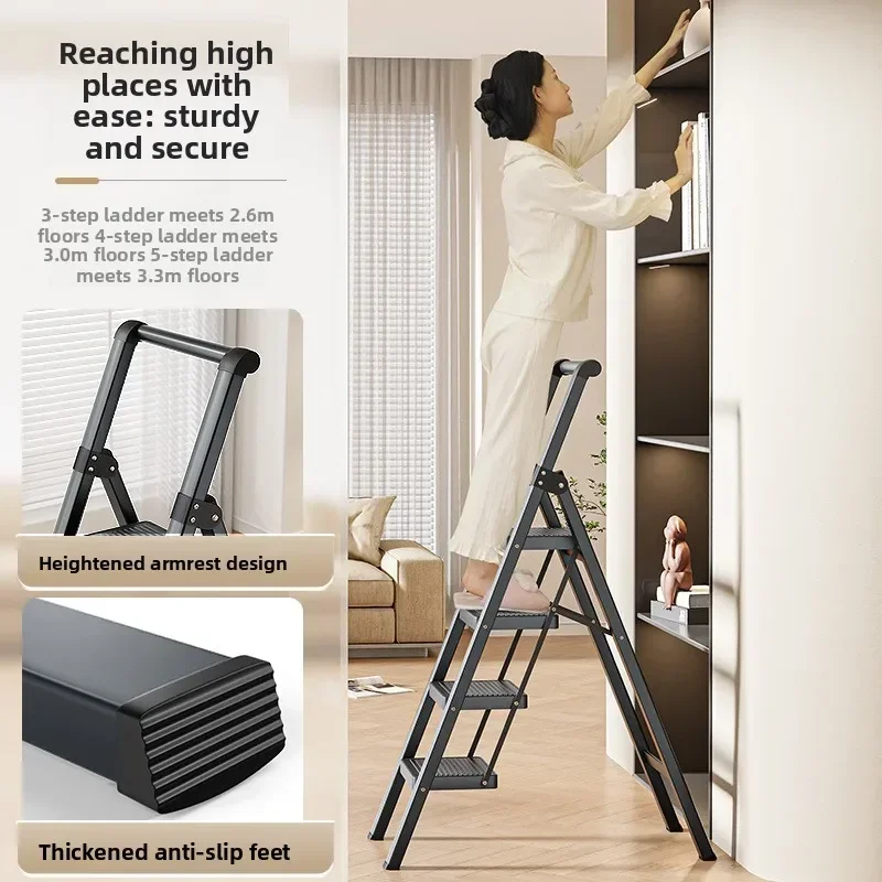 Thickened A Frame Portable Step Ladder Ladder for Home Free Shipping Household Folding Telescoping Ladder Indoor Multi Purpose view 3