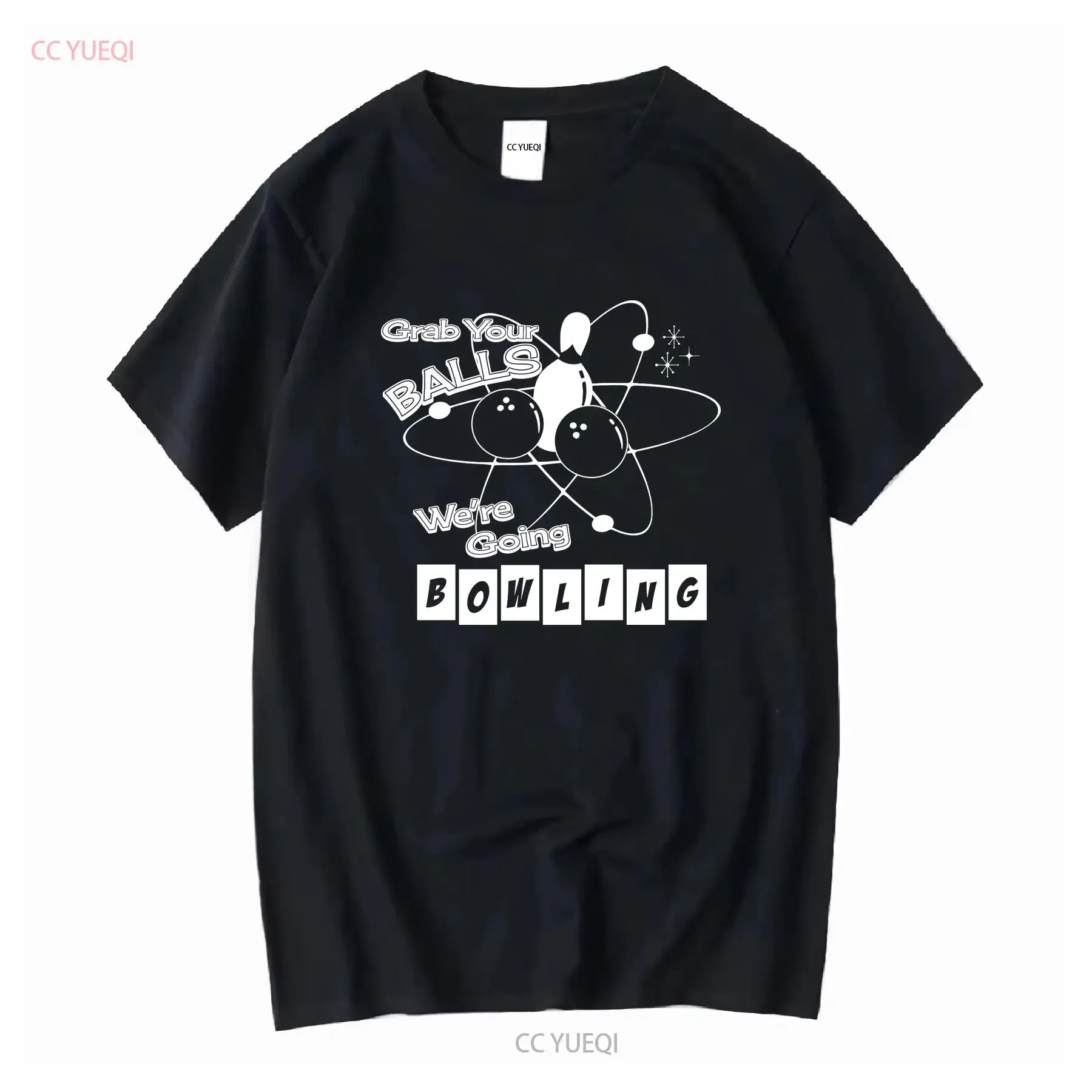 Divertida camiseta de bolos Grab Your Balls We're Going League Bowler manga larga o corta vintage lavado ropa de diseñador unisex