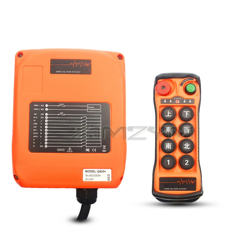 LCC-Q800 Wireless Remote Control Industrial Radio Crane Controller 2 Speed AC/DC 12V 24V 433mhz Wireless Electric hoist Switch