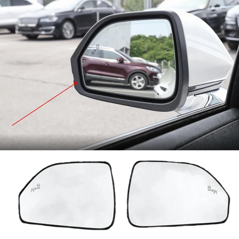 Car Side Rear View Mirror Glass With Heating Blind Spot Assist For Lincoln MKZ 2014-2020 Car Spare Parts