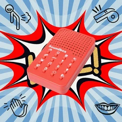 Speaker with 16 Sound Effects, Electronic Speaker, Prank Gifts for Kids and Adults, Prank Fart Noise Fun Red Game Machine