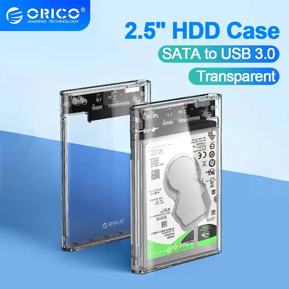 ORICO 2.5-inch transparent mobile hard disk box notebook computer shell solid state mechanical ssd hard disk box 2139C3 2139U3