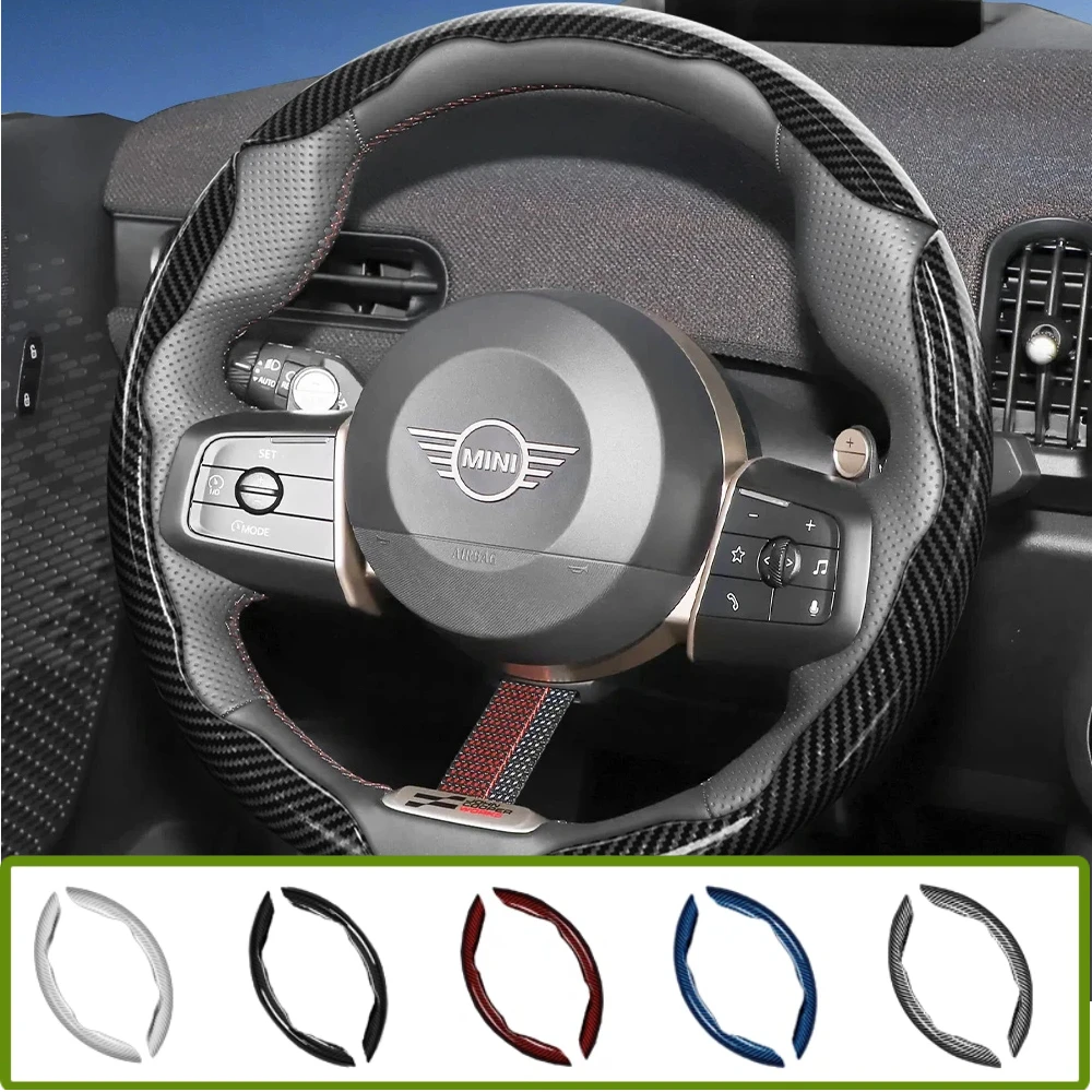 Suitable for Mini Carbon Fiber Texture Steering Wheel Cover with Segmented Quick-Release Design, Durable