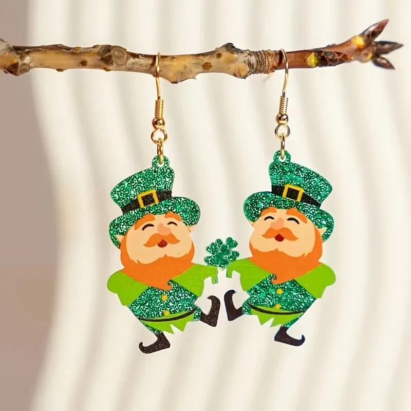 Saint Nitpalik party holiday earrings, 1 pair of good-looking and interesting design cartoon men's and women's earrings