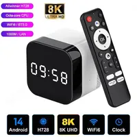 H96 Max H728 Smart TV Box Android 14 Allwinner Octa Core 8K 1000M LAN Wifi6 BT Media Player 4GB 32GB Google Voice Remote TV Box