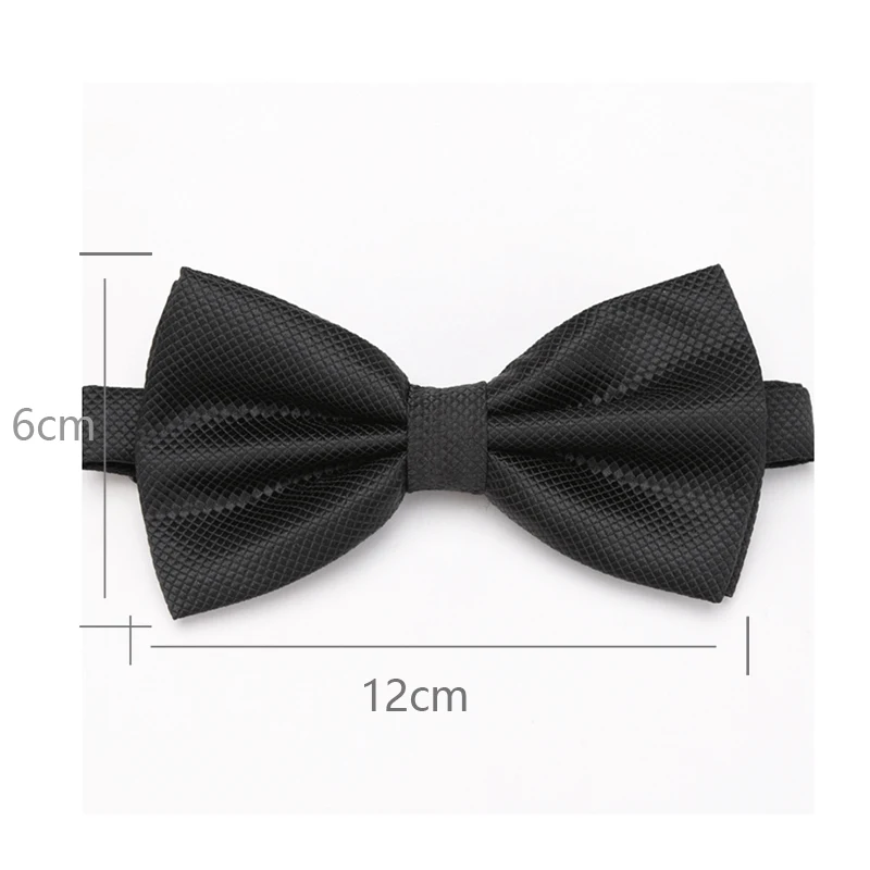 Men Bowtie Fashion Butterfly Party Wedding Bow Tie for Boys Girls Candy Solid Color Bowknot  Accessories black Bowtie