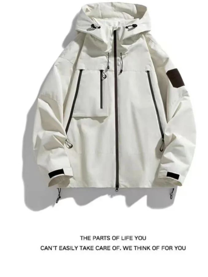 

Spring and Autumn Unisex Jacket 2025 Autumn Outdoor Sports Casual Hooded Functional Style Workwear Bag