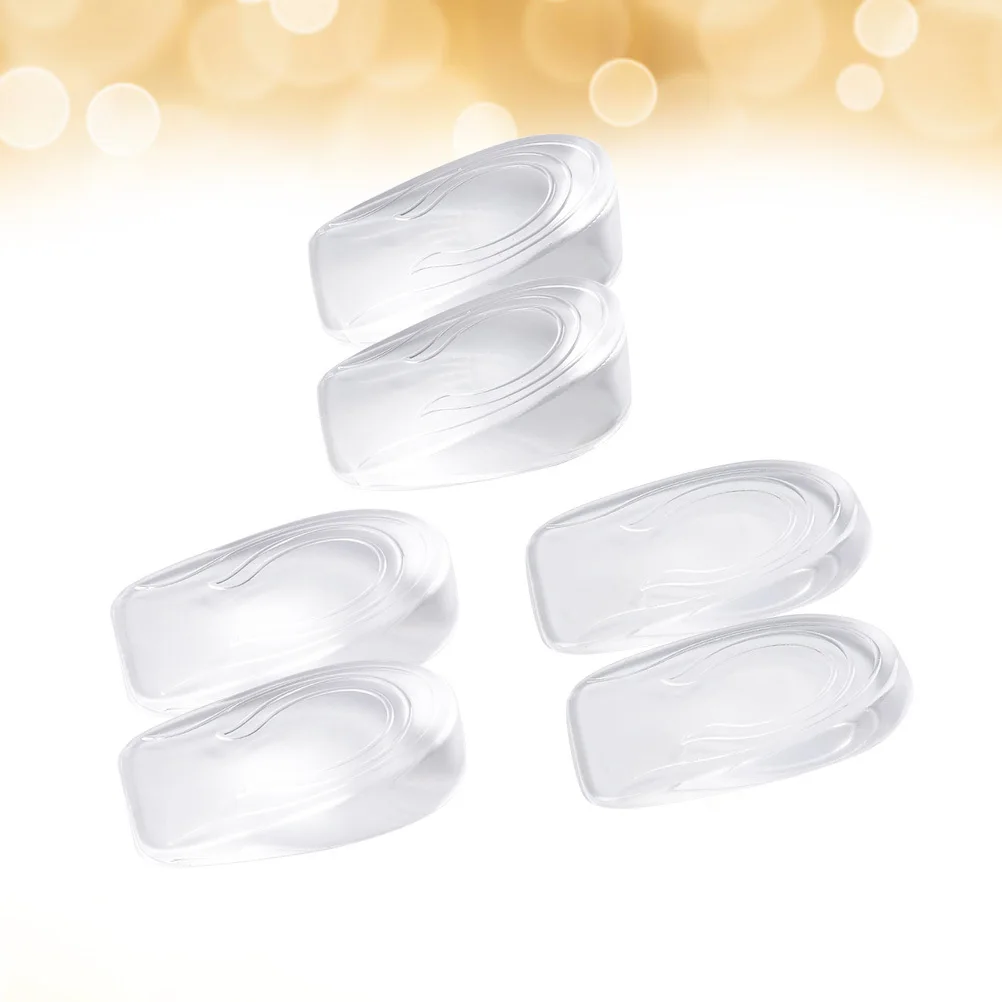 1pc Clear Heel Lift Insert 1Cm 2Cm 3Cm Height Increase Gel Insoles Invisible Shoe Lifts For Men Women Foot Care Tool