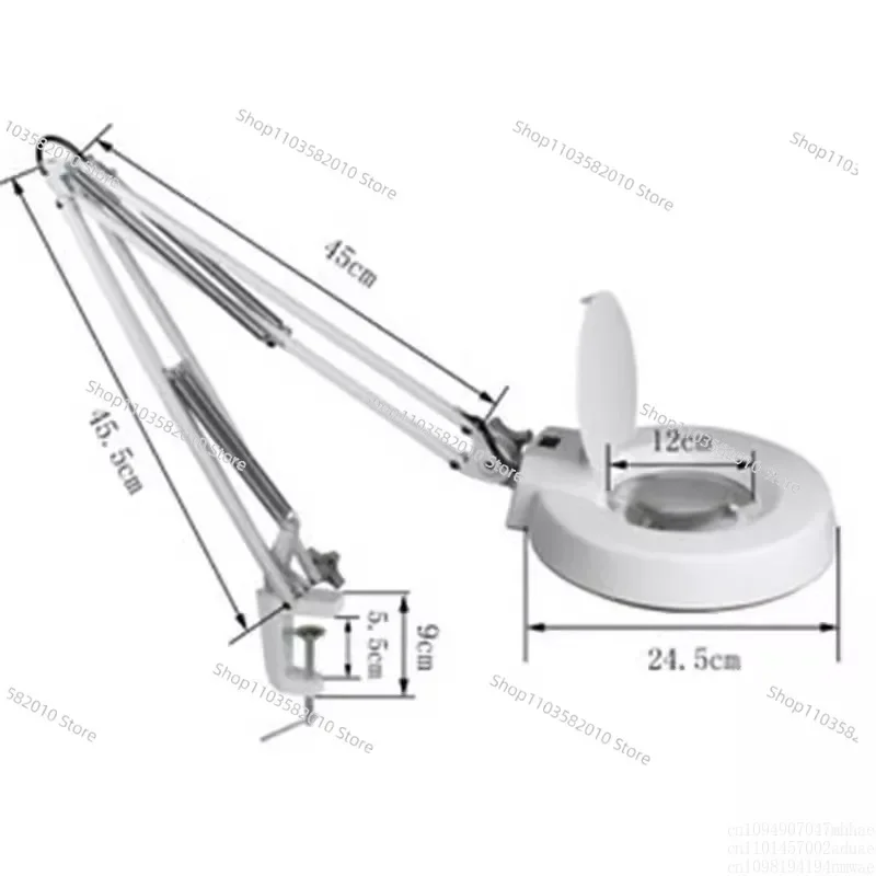 Supply high definition LT-86A clip desktop magnifying glass lamp LED reading with glass workbench industry