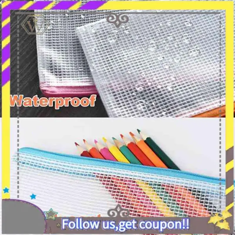 Tas File Grid Baru Tas File Ritsleting Tas Kotak File Toko Tas Penyimpanan Jaring Tas File Transparan Tas Penyimpanan Data Pengiriman