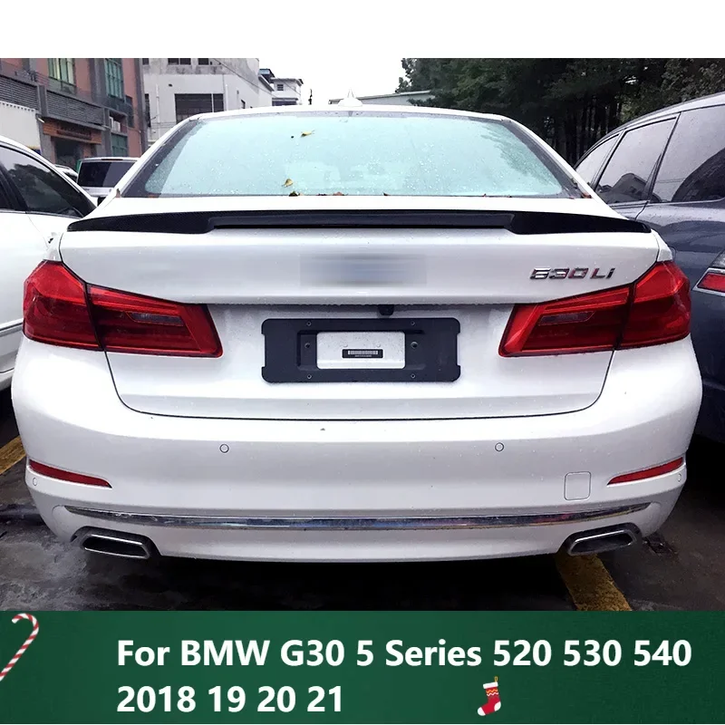 

New! Spoiler Carbon Fiber Rear Trunk Wing Black Ducktail Spoiler For BMW G30 5 Series 520 530 540 2018 19 20 21