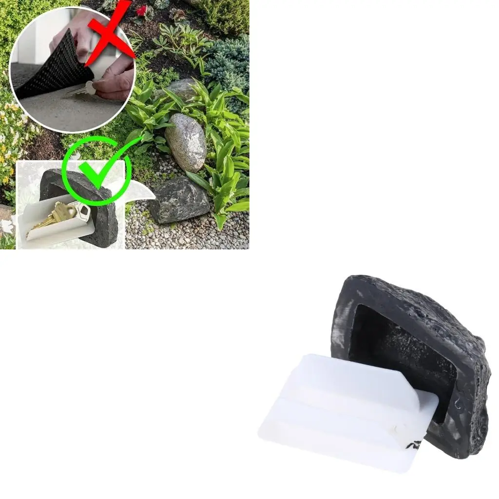Realistic Rock with Storage Hider Decoration Storage Stone Holder Spare Box For Garden Porch Outdoor Use