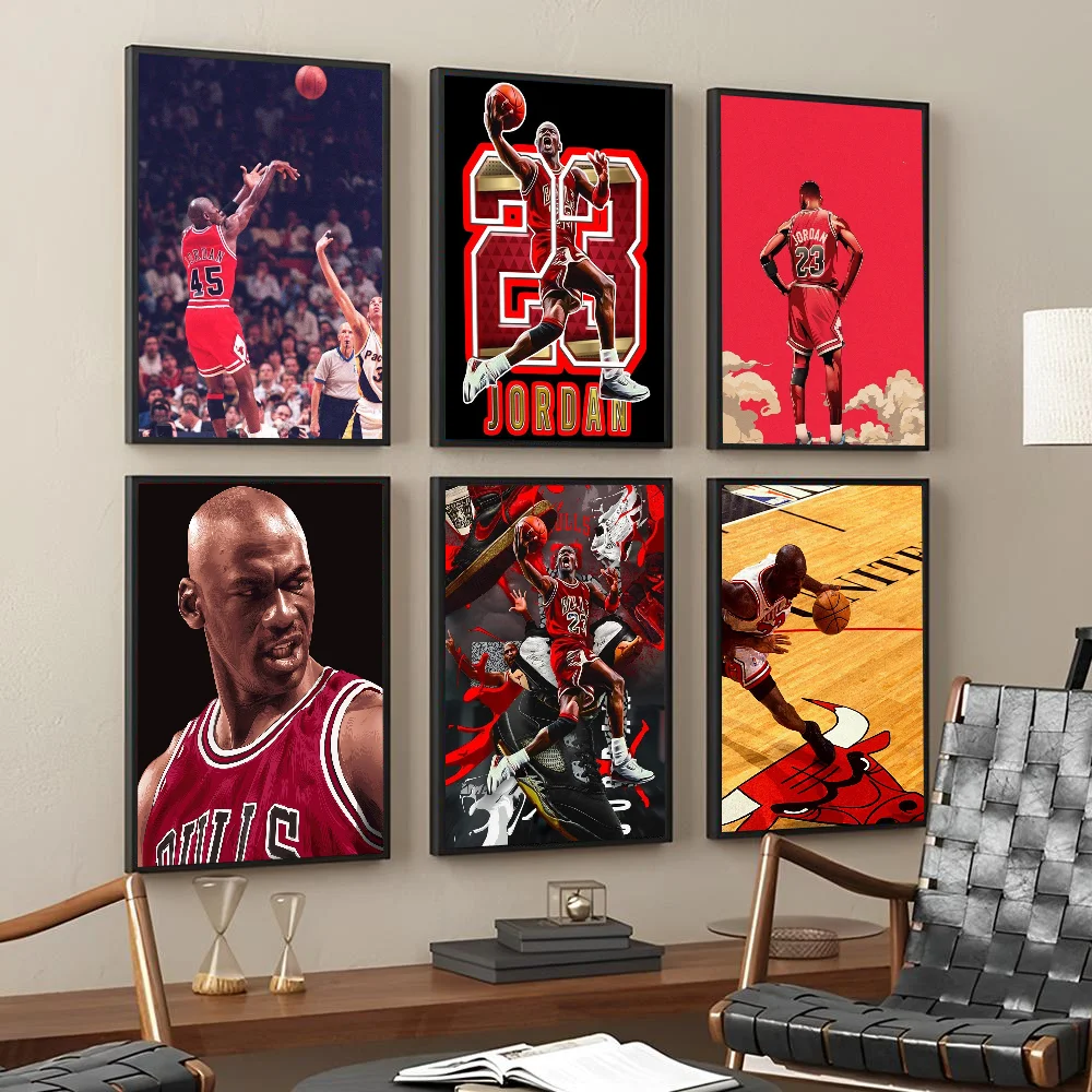 1PC Jordan Poster autoadesivo arte impermeabile adesivo di carta Coffee House Bar Room Wall Decor