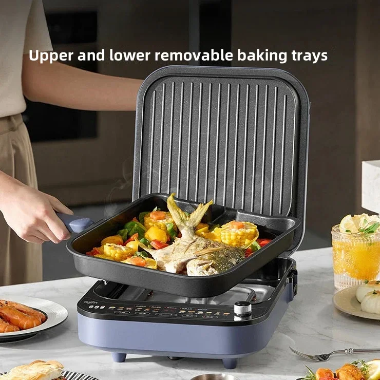 electric pancake pan multifunctional pancake pan enlarged and deepened removable and washable double-sided pancake