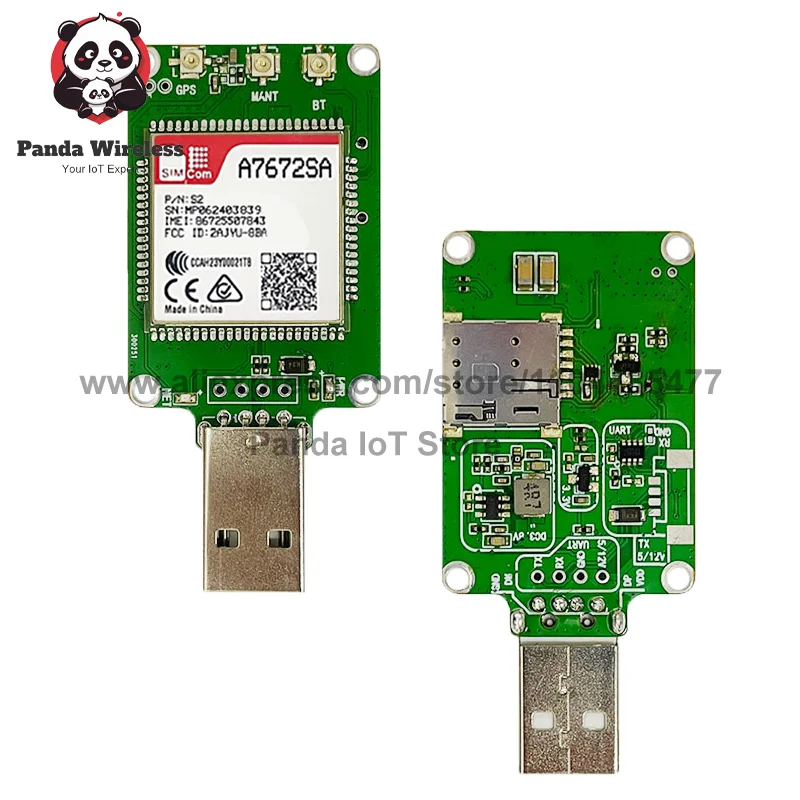 1PCS SIMcom A7672SA LTE CAT1 Dongle A7672SA-FASE support GPS LTE-FDD: B1/B2/B3/B4/B5/B7/B8/B28/B66 GSM/GPRS/EDGE: 900/1800MHz