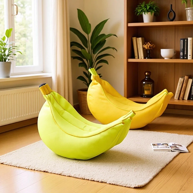 Creative cute single banana bedroom balcony small simple sofa